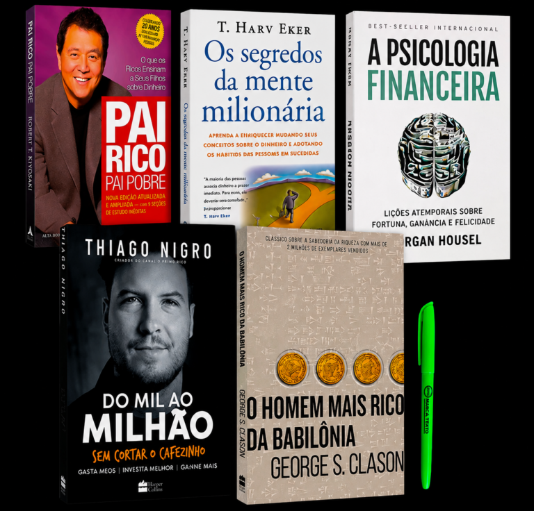 Combo 5 Livros Que Mudaram a Mentalidade de Milhões de Pessoas Sobre Dinheiro